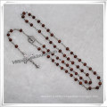 Red Scented Wooden Beads Rosary with Picture (IO-cr324)